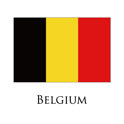 Belgium flag logo iron on paper